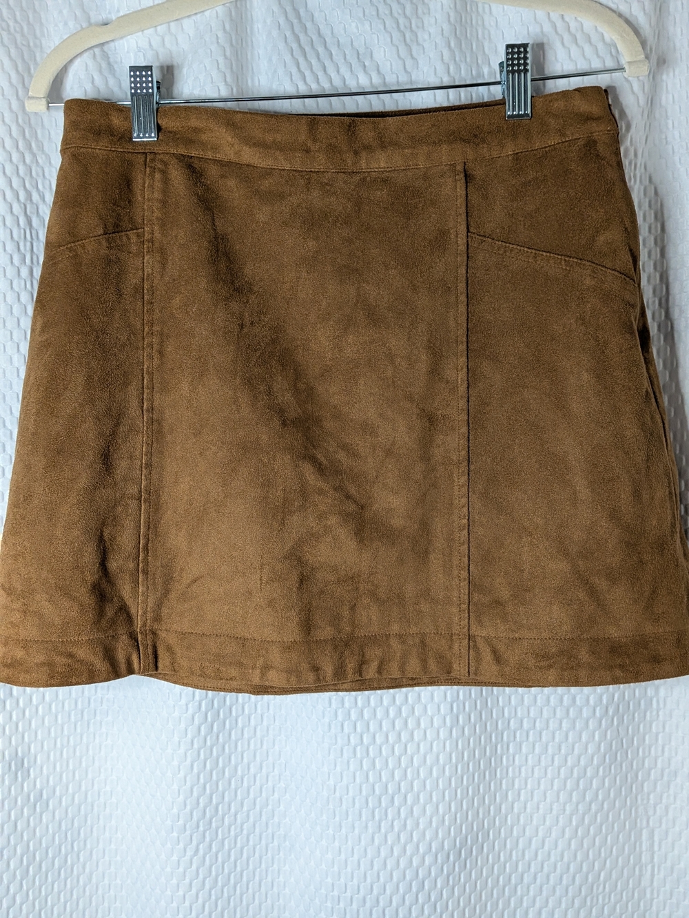 Abercrombie & Fitch Camel Brown Suede A-Line Mini Skirt - Size 6 - VGUC